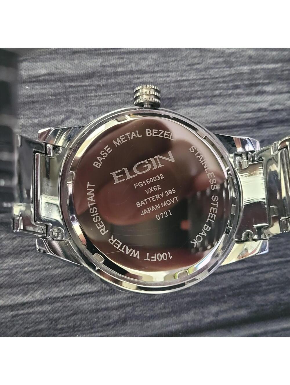 Rare Diamond Paved Bezel Mens Watch Elgin Authorized Dealer - Picture 13 of 13